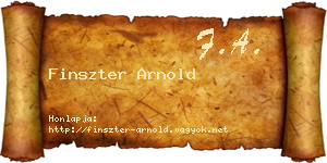 Finszter Arnold névjegykártya