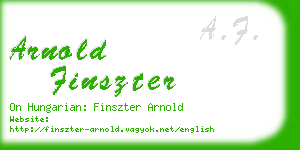 arnold finszter business card